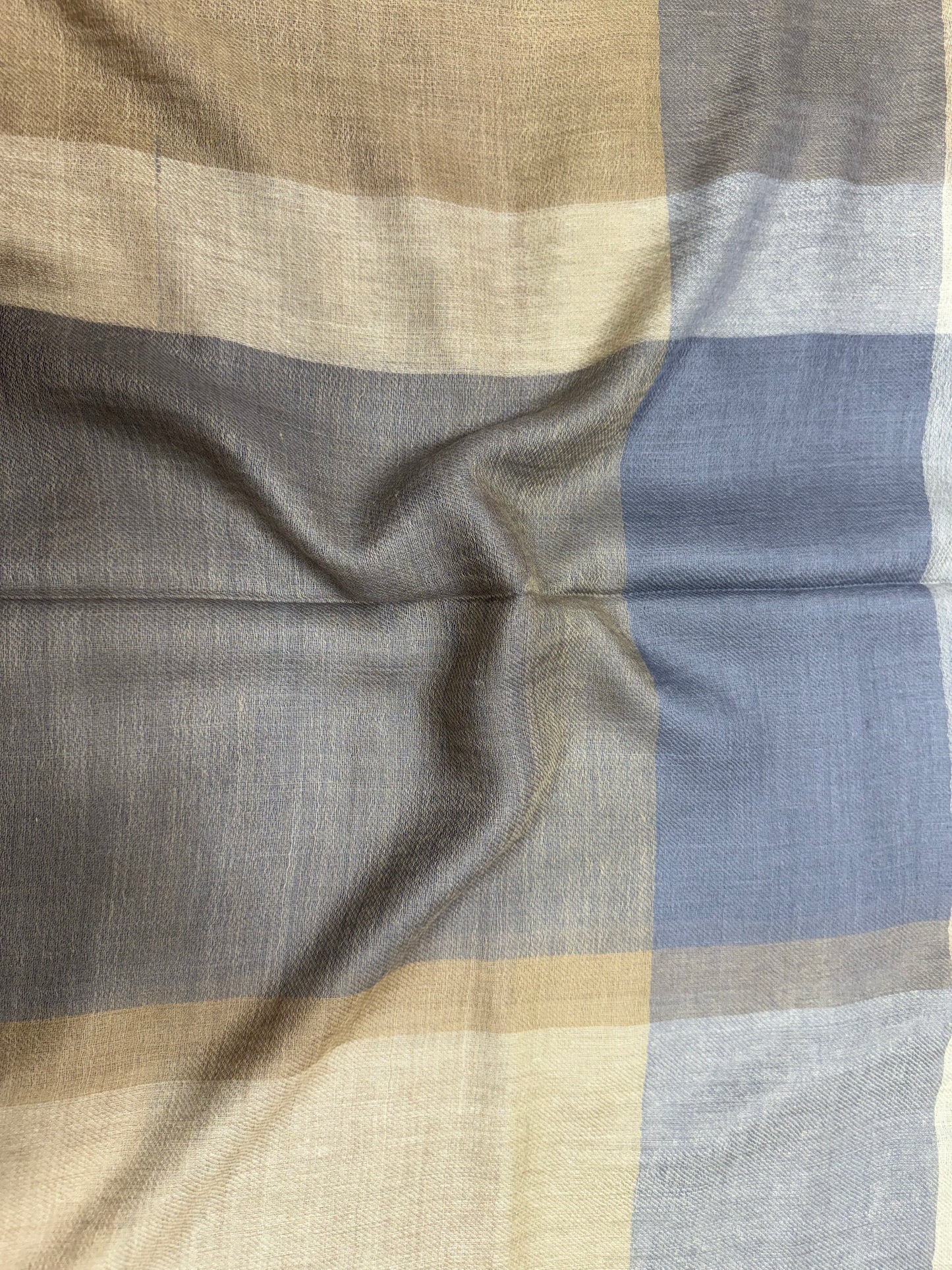 Beige Slate Windowpane Stole