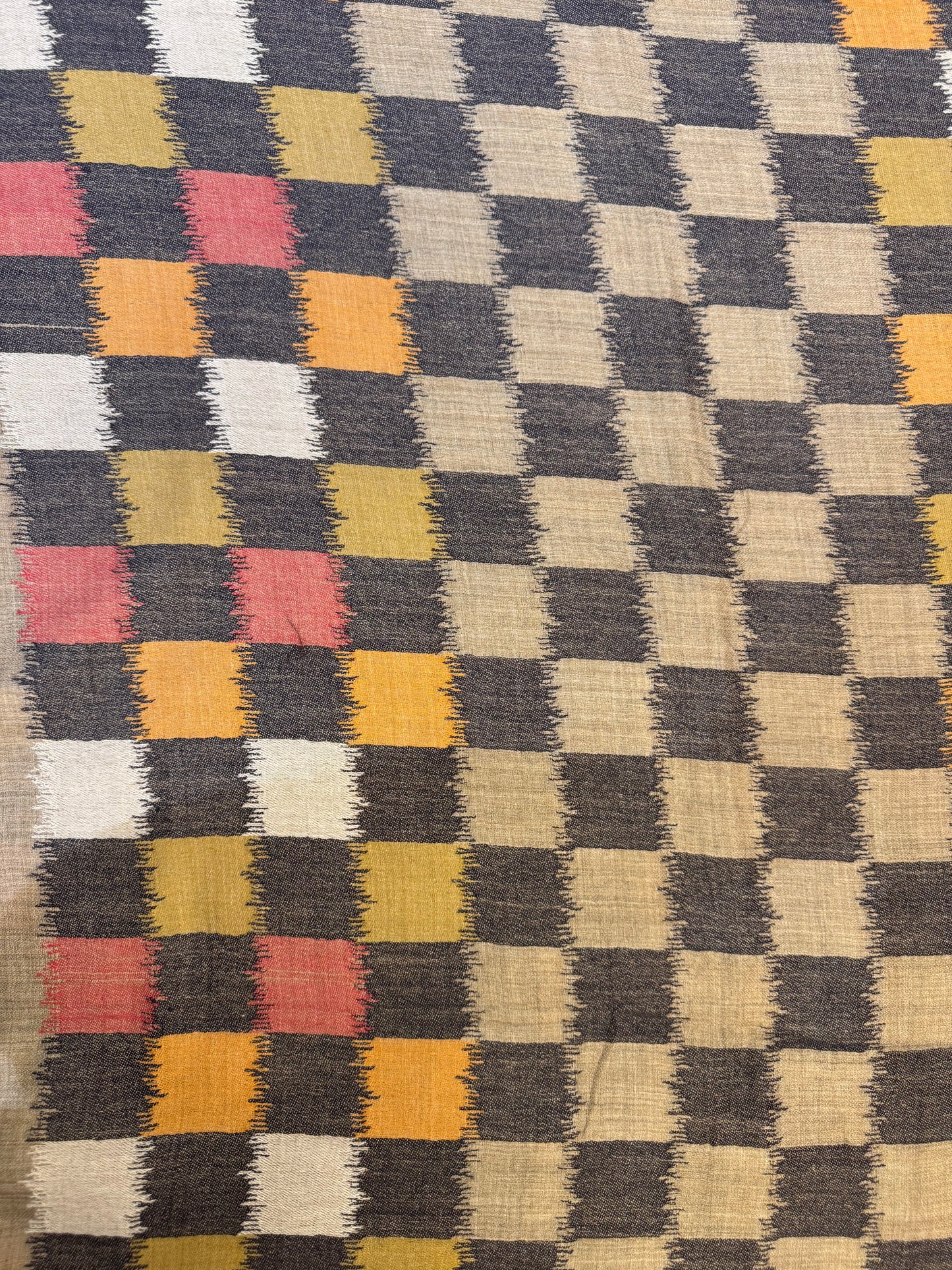 Colourblock Check Stole
