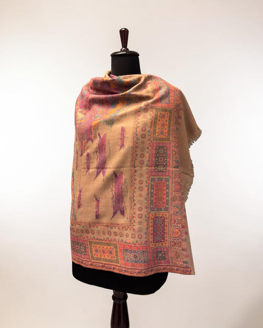 Riverside Village Camel Kani Shawl
