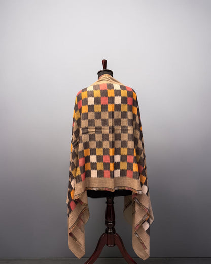 Colourblock Check Stole