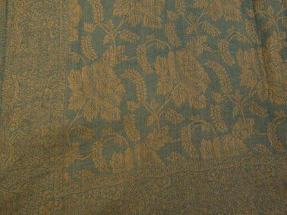 Teal Gold Kani Stole